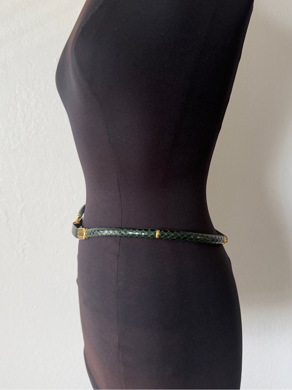 VINTAGE Lucienne & Depose 80s textured reptile skin pattern Belt - Picture 4 of 11
